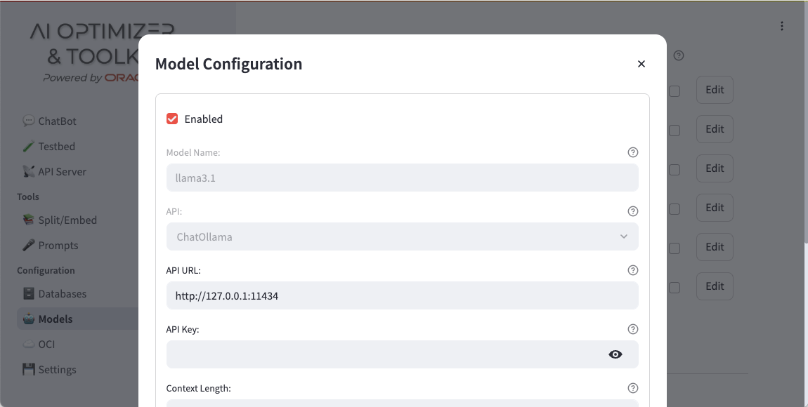 Enable llama3.1 in AI Optimizer and Toolkit